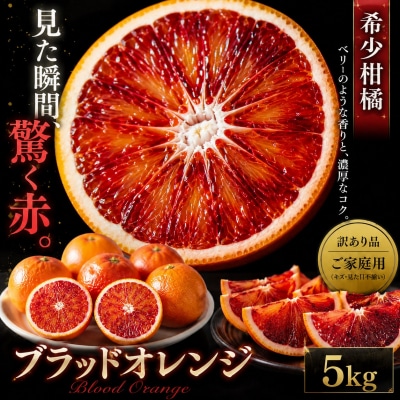 <深紅の一果 愛媛県産ブラッドオレンジ 合計約5kg>訳あり ミカン 蜜柑 ご家庭用