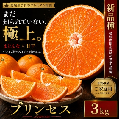 <極少量品種 愛媛県産プリンセス 合計約3kg>蜜柑 ご家庭用 果汁