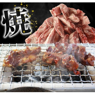 <やわらか味付き 牛カルビ 約2kg(500g×4)> 特製タレ漬け 厚切り 切れ目入り 焼くだけ