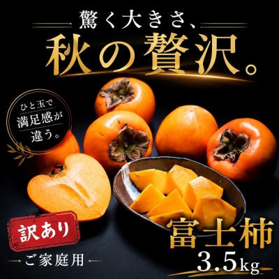 <堂々たる大玉 愛媛県産富士柿 合計約3.5kg> 甘い あまい ご家庭用