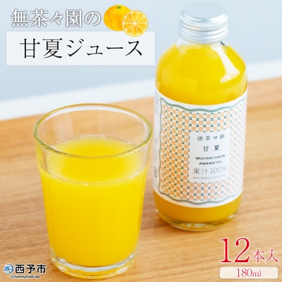 [無茶々園の甘夏ジュース 180ml 12本]『1か月以内に順次出荷予定』