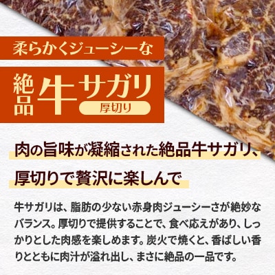 贅沢厚切りセット 牛サガリ(400g×2パック)&豚肩ロース(500g×2パック)