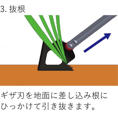 雑草を押してカット引いて抜根!雑草スクレーパー(革ケース付)