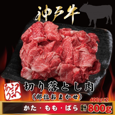 【神戸牛(神戸ビーフ)】訳あり切り落とし肉 計800g MKS1-2 【2026年4月より順次発送】
