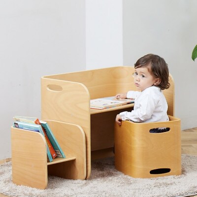HOPPL(ホップル) オリジナル商品　コロコロチェア&デスク ナチュラル