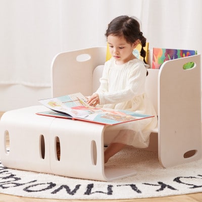 HOPPL(ホップル) オリジナル商品　コロコロチェア&デスク ブラックウォールナット