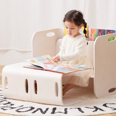 HOPPL(ホップル) オリジナル商品　コロコロチェア&デスク アイボリー