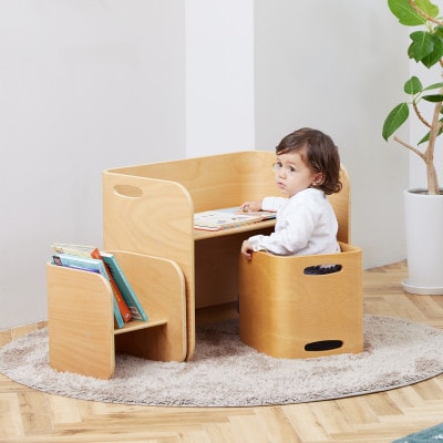 HOPPL(ホップル) オリジナル商品【アウトレット】コロコロチェア&デスク ナチュラル