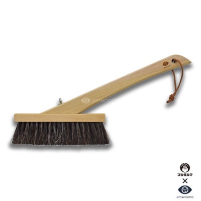 Camp brush 馬毛　現場でサッとホコリ一掃。