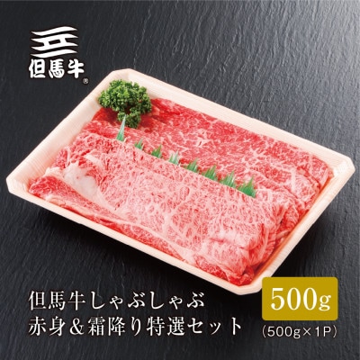 【但馬牛】しゃぶしゃぶ赤身&霜降り 特選セット500g【1313168】FH08