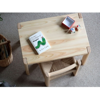 ファニファニの子供イスと机 sol&will　天然無垢材 国産ヒノキ　テーブルセット