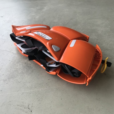 ～まさかの時の備えに～防災用折りたたみヘルメット ブルーム 1個 オレンジ