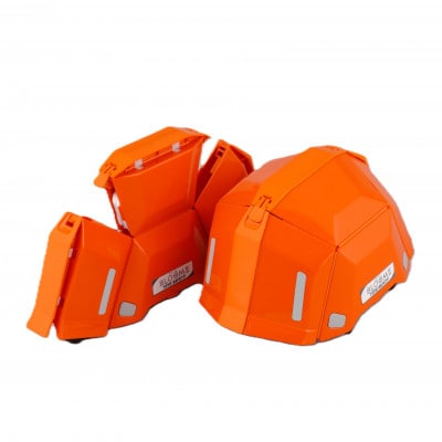 防災用折りたたみヘルメット ブルーム2 オレンジ 1個