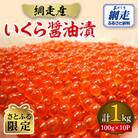 【さとふる限定】【網走産】いくら醤油漬　合計1000g(100g×10パック)