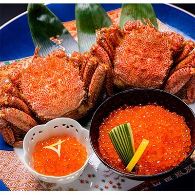 【期間限定】<オホーツク産>オホーツク流氷明け活〆毛がに&いくら醤油漬(網走加工)
