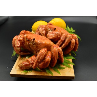 厳選活〆茹で毛蟹2尾で約1kg&無添加刺身帆立500gセット