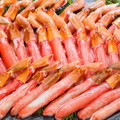 訳【小サイズ】料理に大活躍!生冷凍ズワイ蟹棒ポーション1kg(500g×2) 500gで25～30本