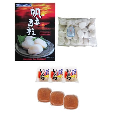北海道 網走産 ほたて貝柱 500g いくら醤油漬 100g×3個セット