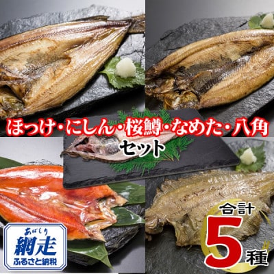 網走加工の一夜干しセット　5種