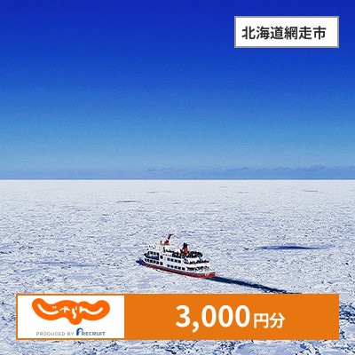【じゃらんふるさと納税クーポン】 北海道網走市でつかえる3,000円 クーポン