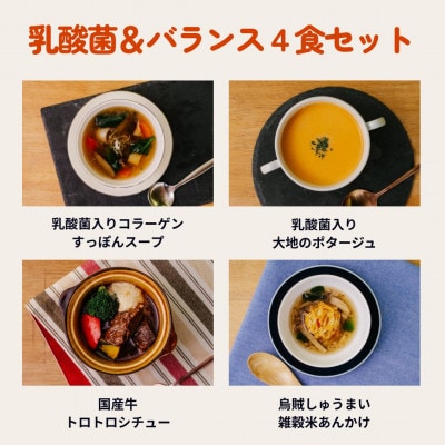 【毎日の食事にちょい足し】ぶどうの樹の「健康応援ごはん」乳酸菌が摂れる&バランス4食セット