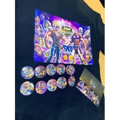 岡垣町×北斗の拳 LEGENDS ReVIVEコラボ 3点セット(Tシャツ:LLサイズ)