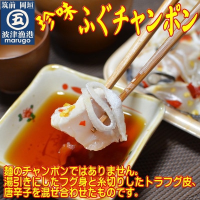 九州産天然ふぐフルコース2人前　ちり鍋の〆は米粉麺付き(岡垣町)