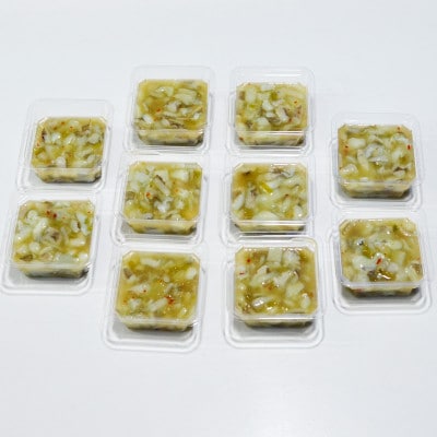【毎月定期便】たこわさび10食セット　わさび好きな大人の珍味(岡垣町)全4回