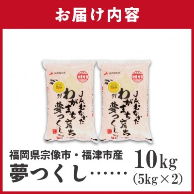 JAよりお届け!福岡県ブランド米「夢つくし」10kg(岡垣町)