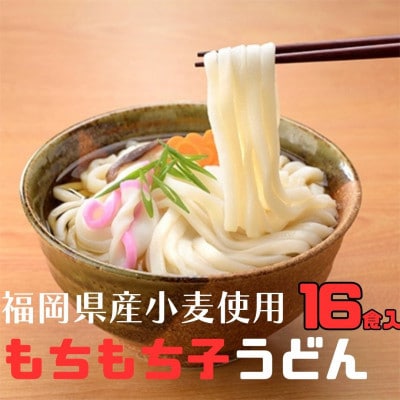 【毎月定期便】もちもち子うどん 16食入り×全6回