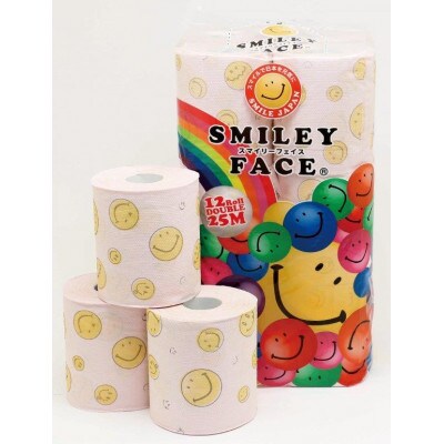 【毎月定期便】トイレットペーパー スマイリーフェイス ダブル 25m 12ロール×8パック全12回