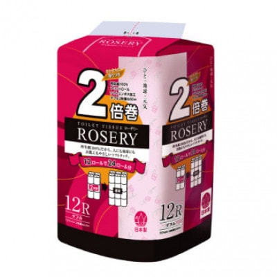 【毎月定期便】トイレットペーパー ローザリー2倍巻 ダブル50m 12ロール×6パック全6回