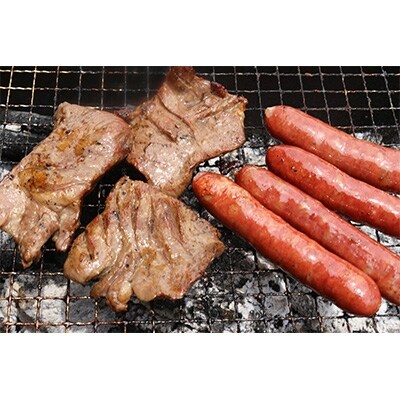 熟成された旨味が詰まったソーセージ(5パック)と肉厚ジューシー東松島牛タンセット(5人前)