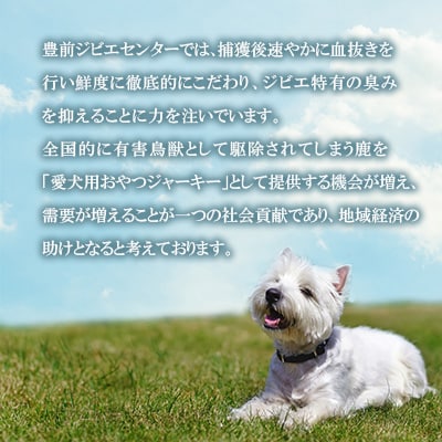 福岡県豊前市産　犬のおやつ　鹿ジャーキー　150g×2