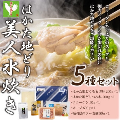 福岡限定!はかた地どり美人水炊き5種セット　2～3人前(豊前市)