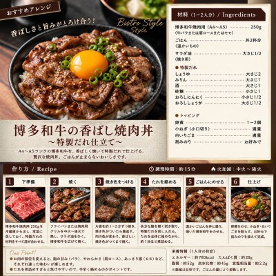 この味プレミアム!【A4～A5】博多和牛焼肉用　250g/p(豊前市)