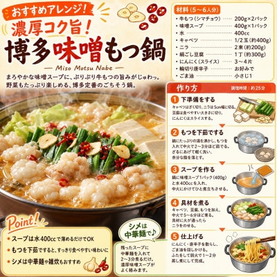 訳あり!博多味噌もつ鍋　20人前セット　合計4.8kg(豊前市)