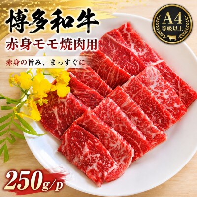 この味プレミアム!【A4～A5】博多和牛赤身モモ焼肉用　250g/p(豊前市)