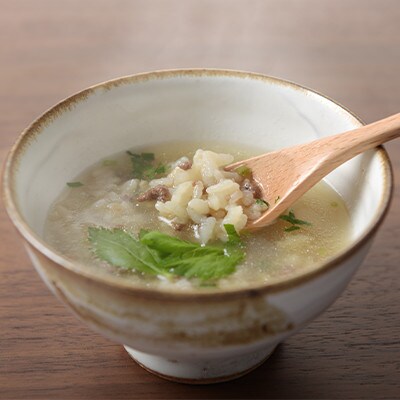 豊後牛&玖珠米による「コンソメスープかけ焼きおにぎり」