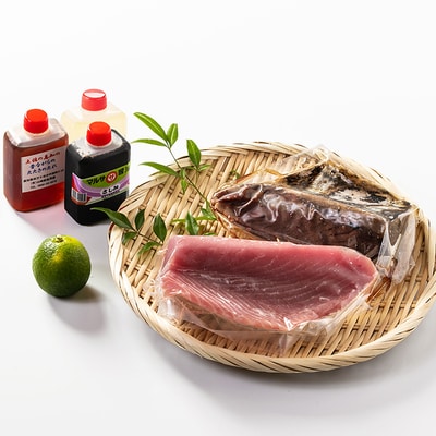 本生!老舗鮮魚問屋が厳選した本格カツオ藁焼きタタキセット(400g) 26-034