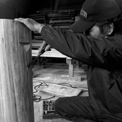 四万十ひのき【丸太イス】26-011