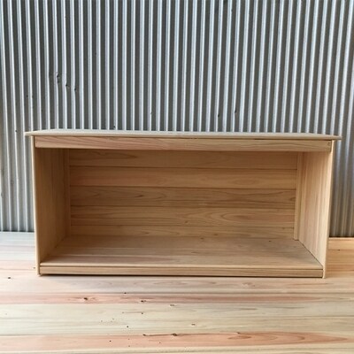 国産 四万十ヒノキ使用【収納ベンチ】26-646