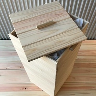 国産 四万十ヒノキ使用【ダストボックスカバー小】26-647