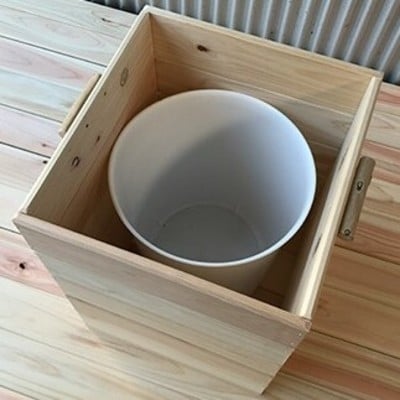 国産 四万十ヒノキ使用【ダストボックスカバー小】26-647