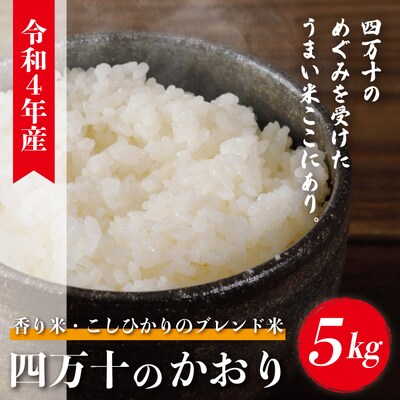 【令和4年産】香り米ヒエリ入りオリジナルブレンド米「四万十のかおり」5kg