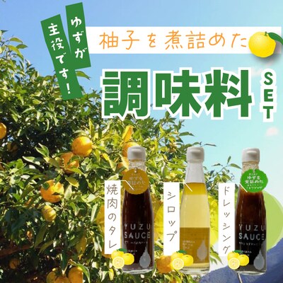 四万十ゆずの調味料セット(焼肉のタレ・ドレッシング・シロップ) 26-353