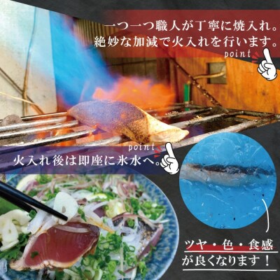魚市場の目利きが厳選!本場高知のカツオのタタキ (タレ付き・血合い抜き)スライス済み&節 合計約55