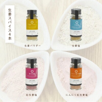 【山﨑生姜農園】生姜農家が作った体ぽかぽか生姜の加工品7点セット
