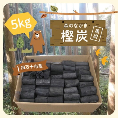 【数量限定】四万十市産　森のなかまの樫炭(黒炭)約5kg 