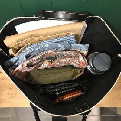 【ふるさと納税限定品】デニム生地の味わいを楽しめる　ハンドメイド ダブルデニムバッグ 26-1030